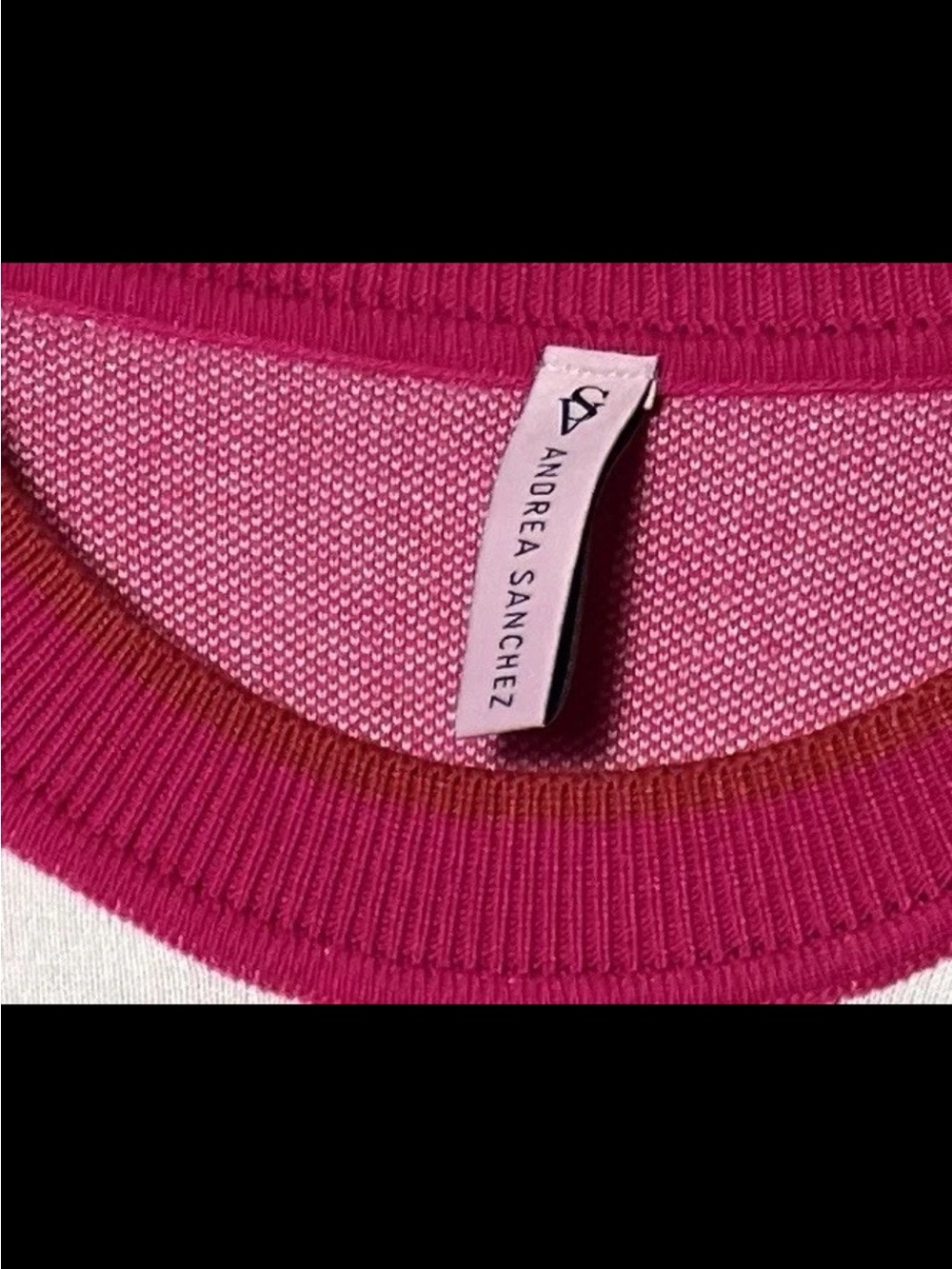 Rare*Andrea Sanchez Heart Sweater Columbian Designer High Quality Pink/white - Picture 4 of 4
